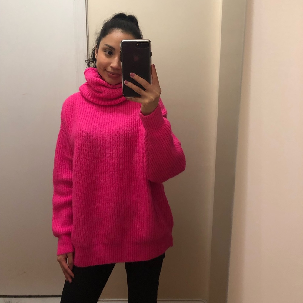 ZARA Oversized Pink Sweater - Picture 6 of 6